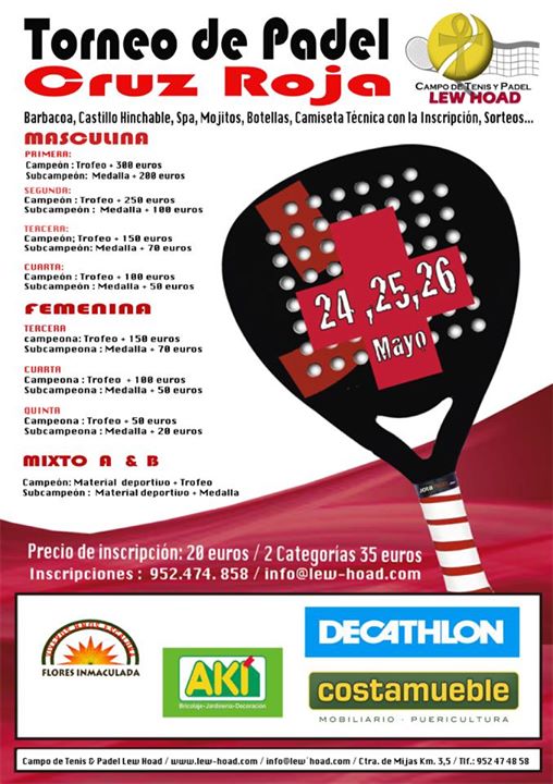 Torneo de Pádel Cruz Roja en el club Lew Hoad (Mijas)