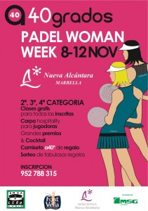 La firma A 40 grados le sube la temperatura al otoño con un Torneo de pádel femenino en Nueva Alcántara