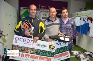 Luis Montañez y Juan Jose Hinojosa campeones 2 masculina torneo padel mi colchon ocean padel enero 2013