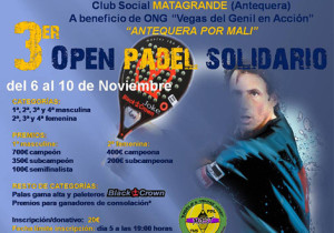 El padel de Antequera prepara su lado más solidario para el III Open Benéfico del club Matagrande