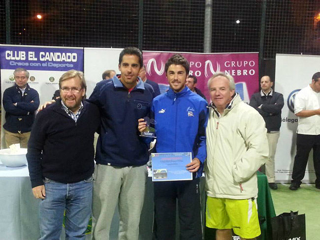 jorge gutierrez y carlos diaz otero subcampeones 2 masculina torneo padel malaga wagen homenaje sandra murillo el candado noviembre 2013