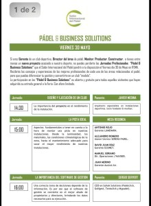 salon internacional del padel jornadas padel business solutions 0 viernes 30 de mayo