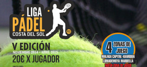 La Liga de Padel Costa del Sol 2014-2015, a punto para iniciar su quinta edición