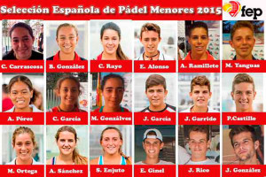 Andalucía y Madrid sostienen la base de la convocatoria española al Mundial de Padel de Menores 2015
