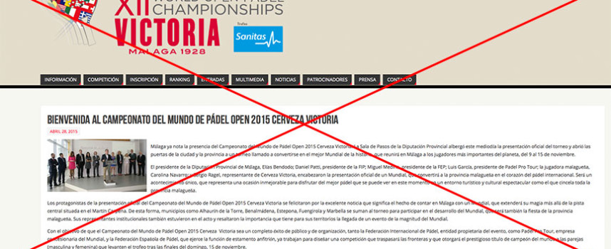 Suspenden el Mundial de Padel 2015 en Málaga a dos semanas de su inicio