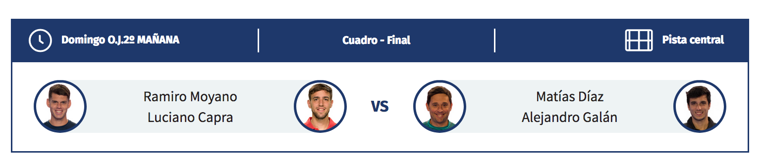 Horario Final Masculina WPT Lugo Open 2018