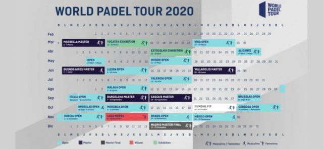Calendario World Padel Tour 2020: 20 torneos en 8 países y muchas novedades