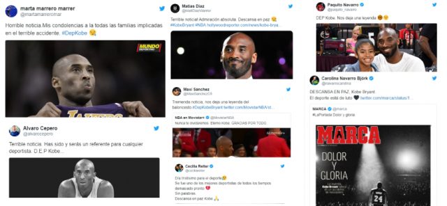 El pádel reacciona a la muerte de Kobe Bryant