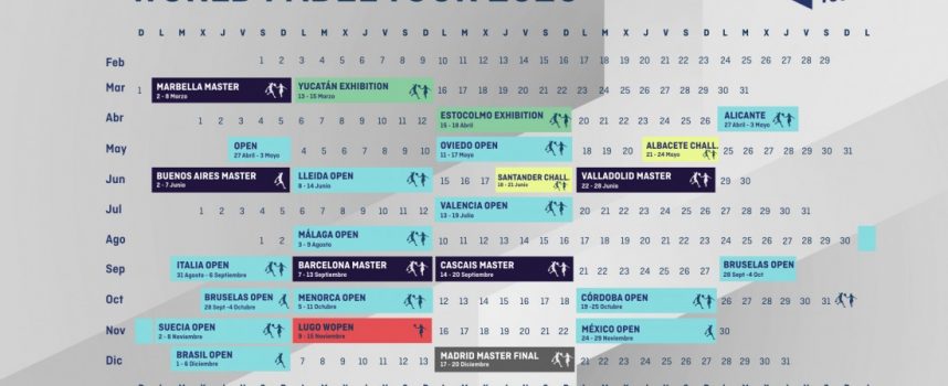 World Padel Tour cambia su calendario de torneos por el Mundial de Pádel 2020